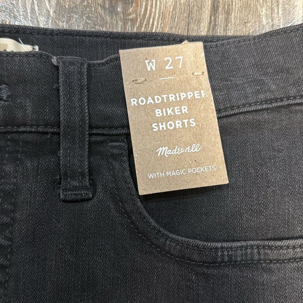 NEW WITH TAGS MADEWELL WOMENS SIZE 27 ROADTRIPPER BIKER SHORTS - Picture 2 of 5